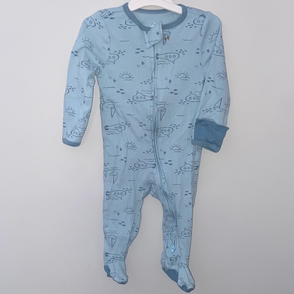 Cloud Island Light Blue Submarine Kids Footie - Picture 2 of 2